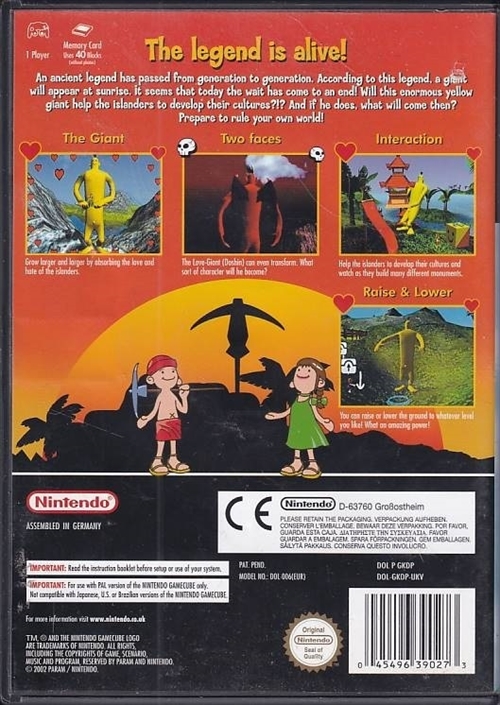 Doshin the Giant - GameCube spil (B Grade) (Genbrug)